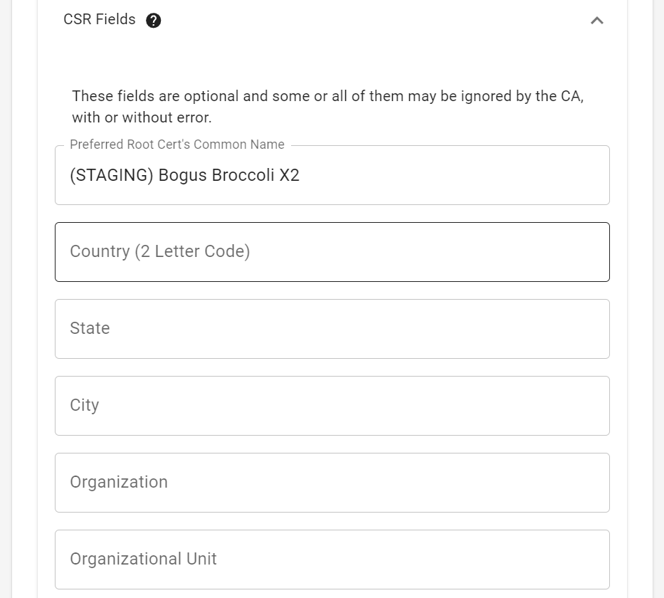 CSR Section, Top Half